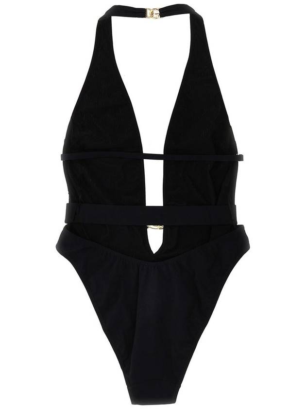 logo decorated plunge one-piece swimsuit O9B74JONO12 - DOLCE&GABBANA - BALAAN 3