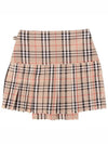 Vintage Check Wool Kilt pleated skirt Archive Beige - BURBERRY - BALAAN 5