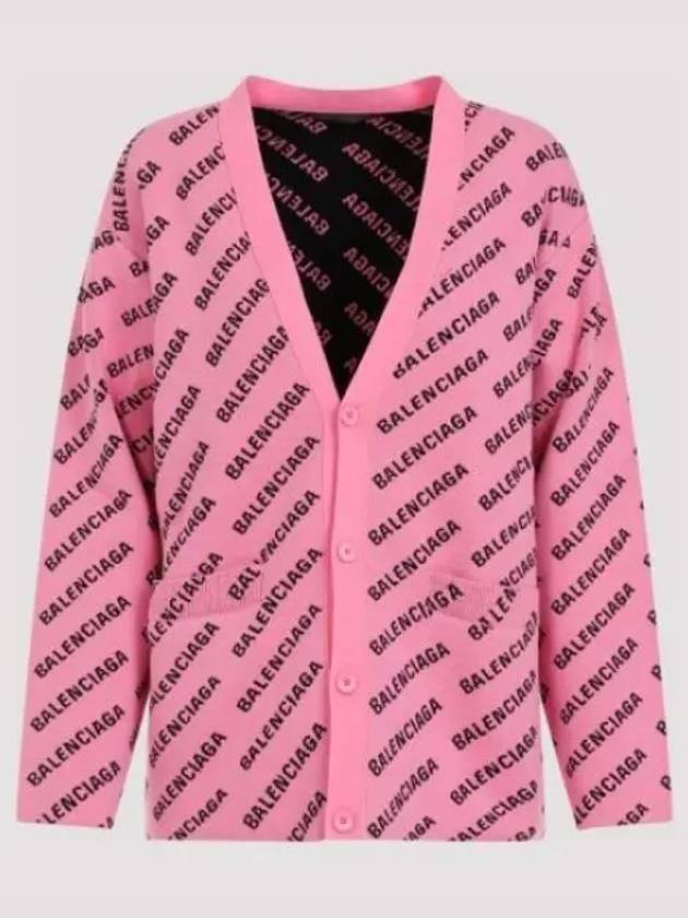 all-over logo cardigan pink - BALENCIAGA - BALAAN 2