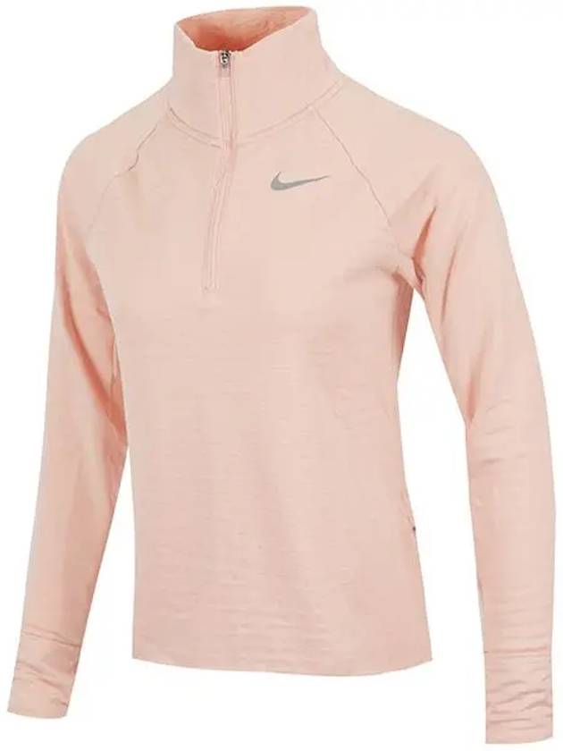 Therma Fit Element Half Zip Top Long Sleeve T-Shirt Pink - NIKE - BALAAN 3