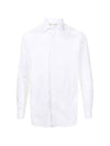 Stitched Slim Hidden Button Classic Long Sleeve Shirt White - MAISON MARGIELA - BALAAN.