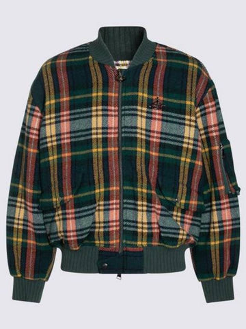 Check Pattern Bomber Jacket Dark Green - VIVIENNE WESTWOOD - BALAAN 1