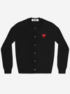 Red Heart Wappen Knit Cardigan Black - COMME DES GARCONS PLAY - BALAAN 2