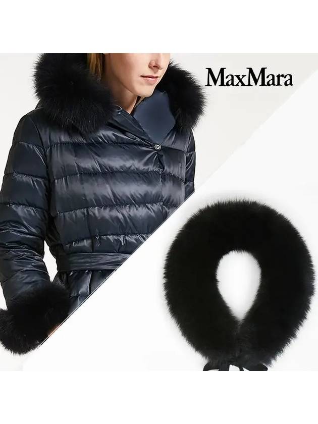 Novef Fox Fur Full Set Reversible Padding Midnight Blue 94960426 002 - MAX MARA - BALAAN 3