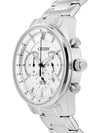 Chronograph Quartz Metal Watch Silver White - CITIZEN - BALAAN 4