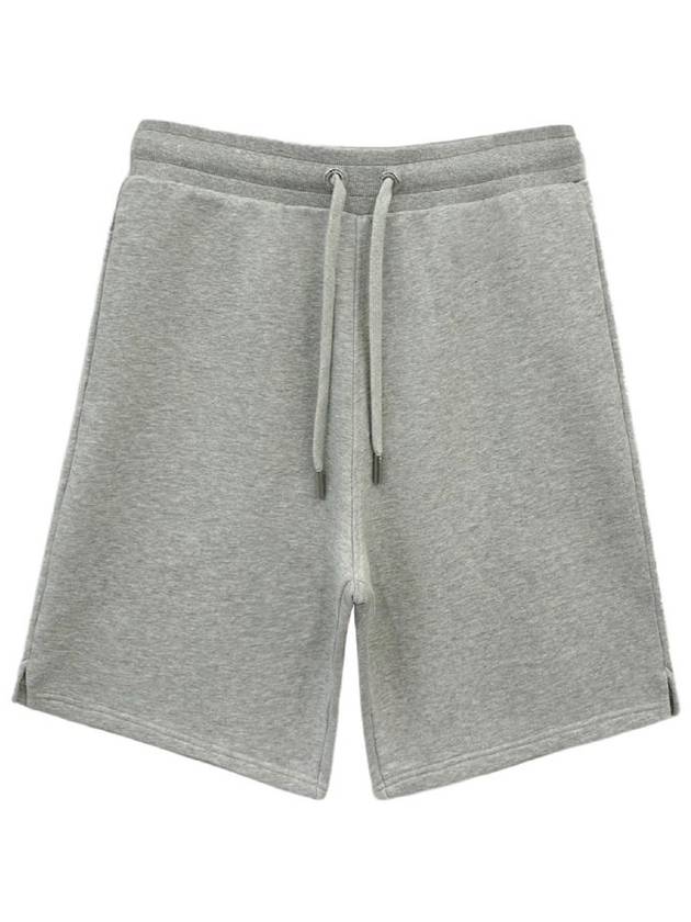 Organic Cotton Fleece Shorts Heather Ash Grey - AMI - BALAAN 2