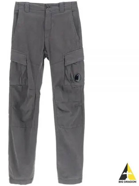 Lens Patch Stretch Satin Cargo Straight Pants Grey - CP COMPANY - BALAAN 2