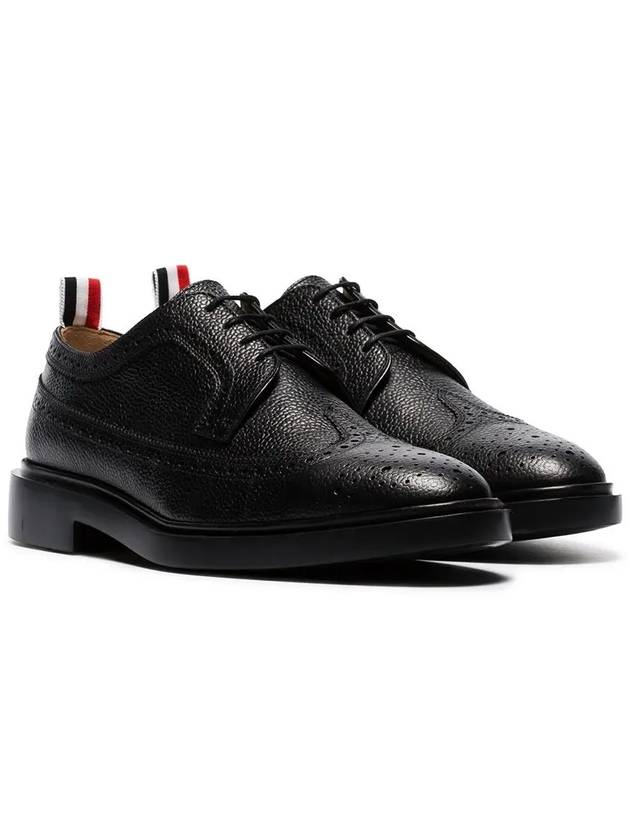 Men's Classic Long Wing Brogue Lace Up Brogue Shoes Black - THOM BROWNE - BALAAN 4