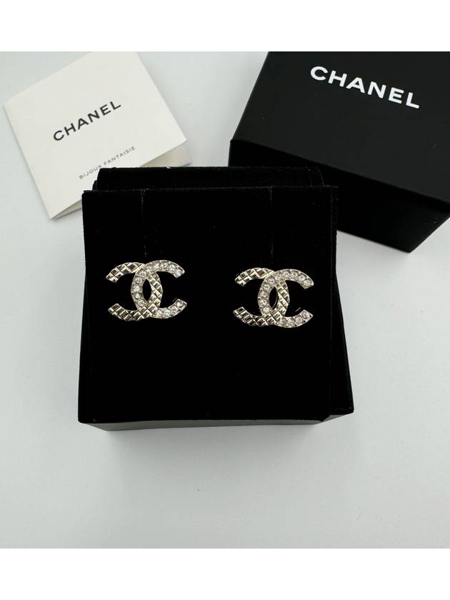 CC Logo Crystal Earrings Gold - CHANEL - BALAAN 9