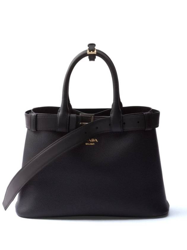 Buckle Medium Tote Bag Black - PRADA - BALAAN 2