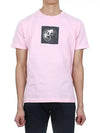 Garment Dyed Institutional One Print Cotton Jersey Short Sleeve T Shirt Pink - STONE ISLAND - BALAAN 2