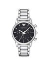 Quartz Chronograph Black Dial Metal Watch Silver - EMPORIO ARMANI - BALAAN 1