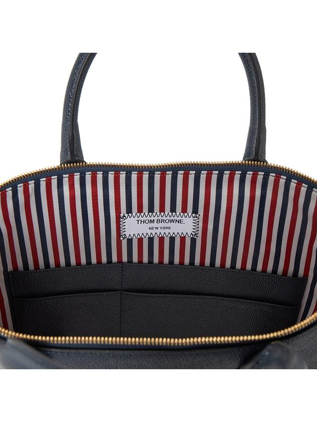 Pebble Grain 4-bar Briefcase Navy - THOM BROWNE - BALAAN 10