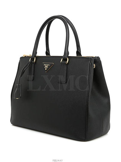 Galleria Saffiano Double Zipper Tote Bag Large Black 1BA274 - PRADA - BALAAN 2