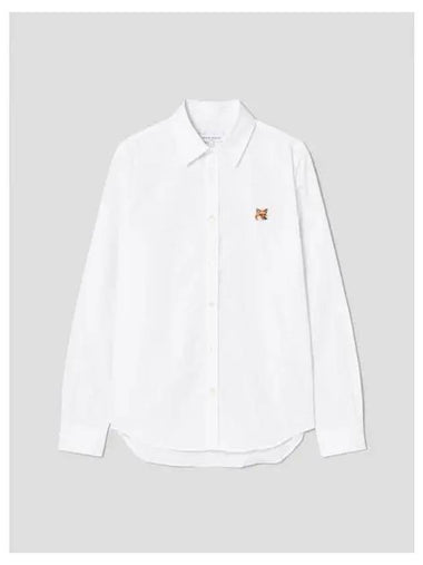 Men s Classic Shirt Blouse Southern Natural Foxhead Patch White Domestic Product GM0024081642859 - MAISON KITSUNE - BALAAN 1