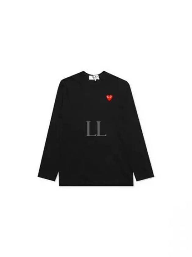 Red Heart Wappen Long-Sleeve T-Shirt Black  P1 T118 1 - COMME DES GARCONS - BALAAN 2