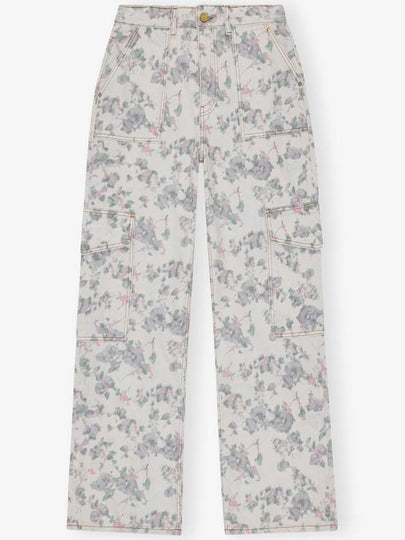 Floral Print Angi Straight Jeans Tofu - GANNI - BALAAN 2