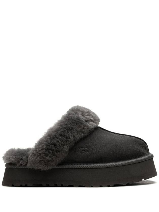 Women's Diskett Fleece Platform Slippers Grey - UGG - BALAAN 2