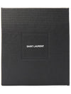 Coated Bark Leather Fragment Zipper Card Wallet Black - SAINT LAURENT - BALAAN 8