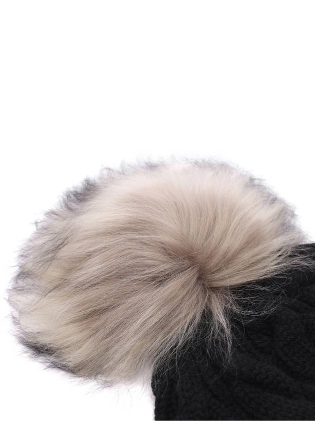 Women s Grenoble Logo Pom Wool Cashmere Beanie 3B00011 A0069 999 24F - MONCLER - BALAAN 3