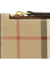 Vintage Check Leather Zipper Card Wallet Archive Beige Tan - BURBERRY - BALAAN 4