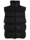 Logo High Neck Padded Vest Black - MSGM - BALAAN 1