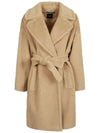 EMMY Belted Wool Coat Beige 2425016122 020 - MAX MARA - BALAAN 1