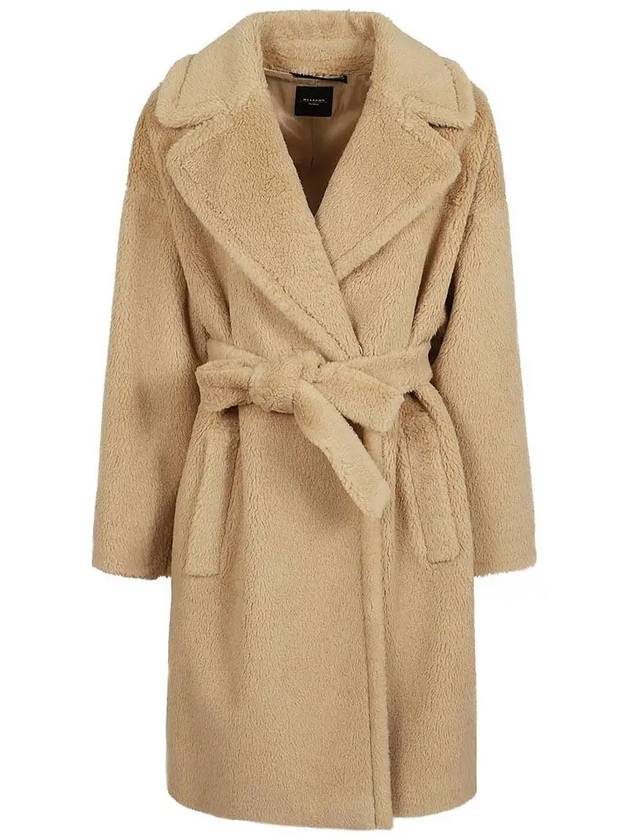 EMMY Belted Wool Coat Beige 2425016122 020 - MAX MARA - BALAAN 1