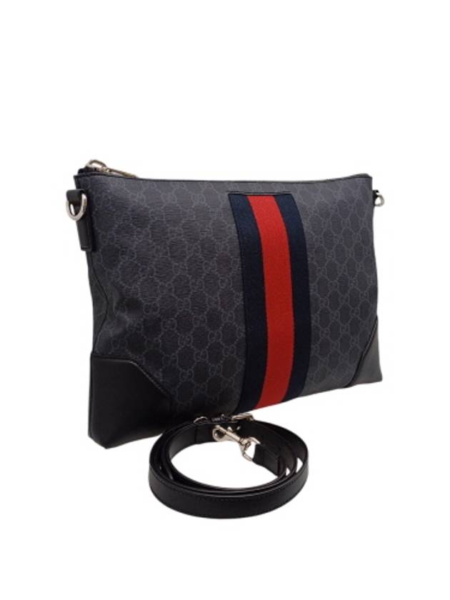 474139 GG Supreme Black Canvas Medium Messenger Bag - GUCCI - BALAAN 2