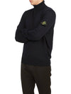 Wappen Patch Virgin Wool Turtleneck Navy - STONE ISLAND - BALAAN 6