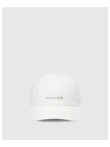 TRAVISMATHEW Unisex Signature Logo Cap White - TRAVIS SCOTT - BALAAN 1