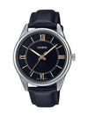 Simple Leather Watch Black - CASIO - BALAAN 2