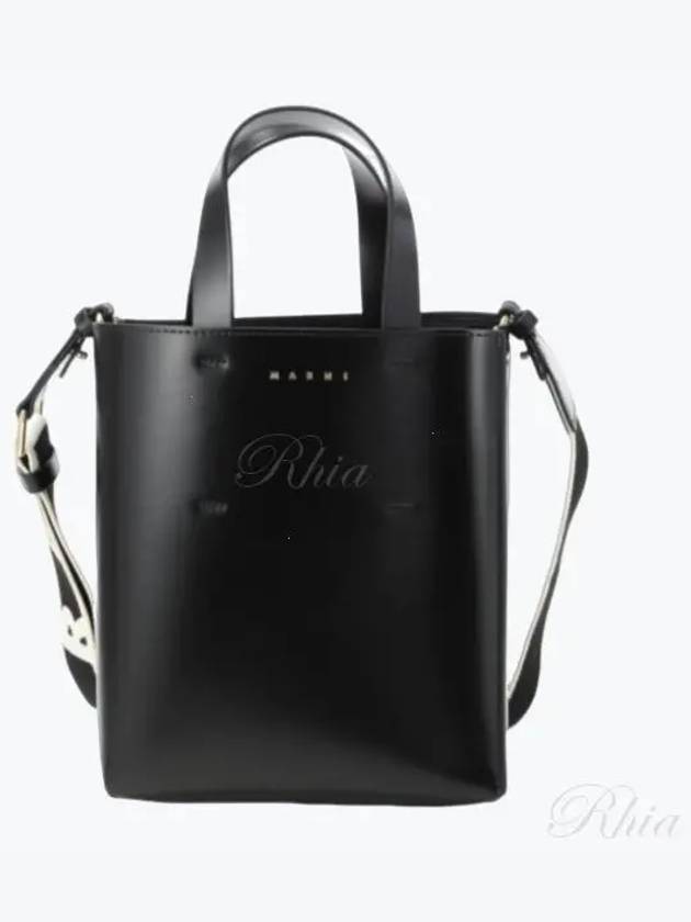 Museo Mini Leather Tote Bag Black - MARNI - BALAAN 2