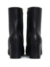 Double Bow Leather Ankle Boots Black - SALVATORE FERRAGAMO - BALAAN 4