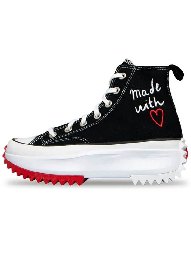 Women's Runstar Hike Valentine's Day High Top Sneakers Black - CONVERSE - BALAAN 4