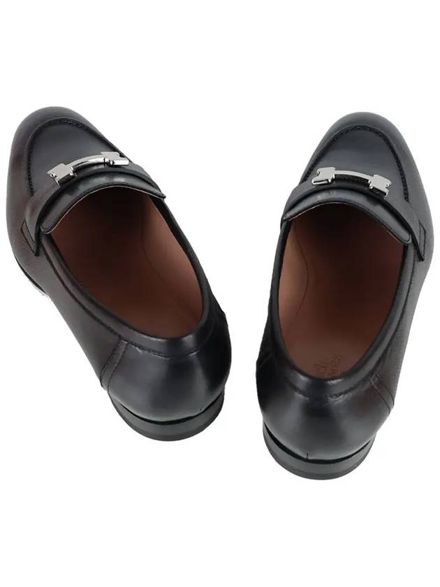 Paris Loafers Goatskin Palladium Noir - HERMES - BALAAN 4