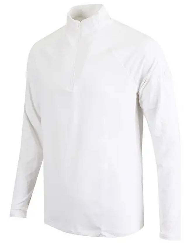 Men's Luxe Quarter Half Zip Layer Long Sleeve T-Shirt White - G/FORE - BALAAN 3