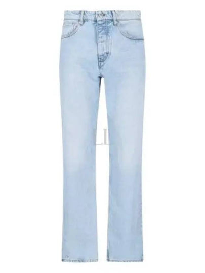 Classic Fit Cotton Denim Straight Jeans Light Blue - AMI - BALAAN 2