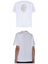 Men's Logo Print Crew Neck Short Sleeve T-Shirt White - STONE ISLAND - BALAAN 5