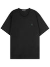 Face Logo Crew Neck Short Sleeve T-Shirt Black - ACNE STUDIOS - BALAAN 4