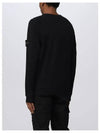 OLD Treatment Wappen Patch Crew Neck Sweatshirt Black - STONE ISLAND - BALAAN 6