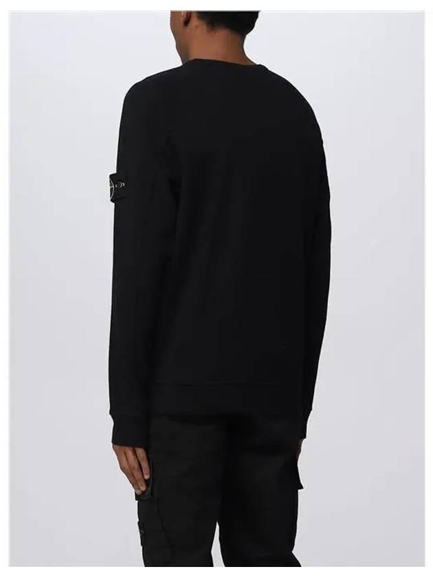 OLD Treatment Wappen Patch Crew Neck Sweatshirt Black - STONE ISLAND - BALAAN 6