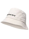 Embroidered Logo Bucket Hat Ecru - ISABEL MARANT - BALAAN 3