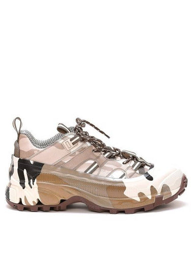 Burberry Arthur Camouflage Print Grip Strap Nylon Low Top Sneakers Brand Size 41 US Size 8 - BURBERRY - BALAAN 1