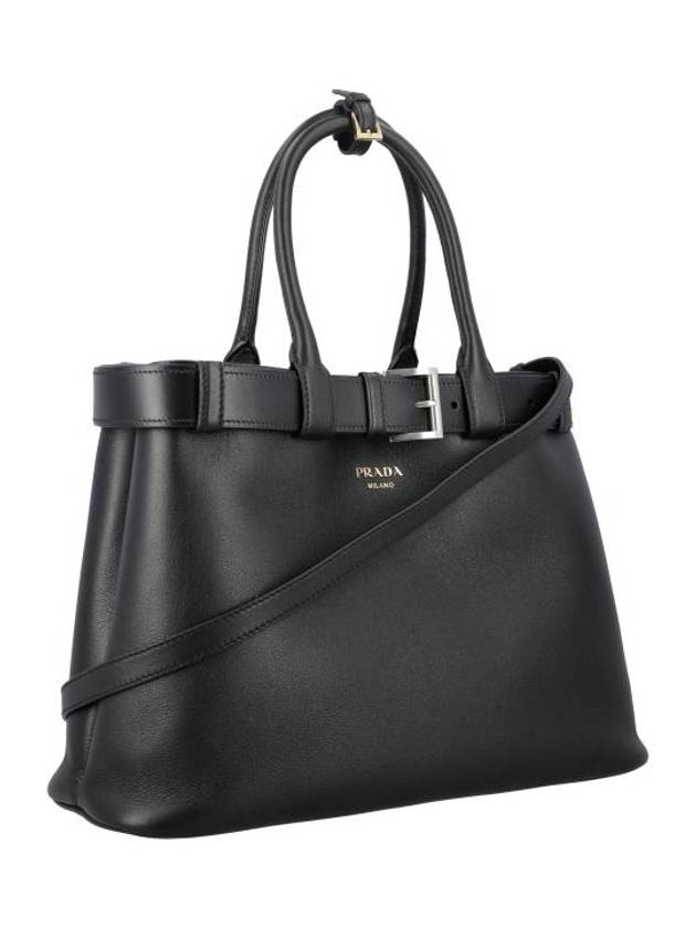 Buckle Large Tote Bag Black - PRADA - BALAAN 3