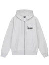 flip zip hoodie up ash men - STUSSY - BALAAN 2