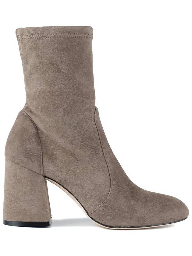 Stuart Weitzman Flareblock 85 Stretch Bootie Stone - STUART WEITZMAN - BALAAN 1