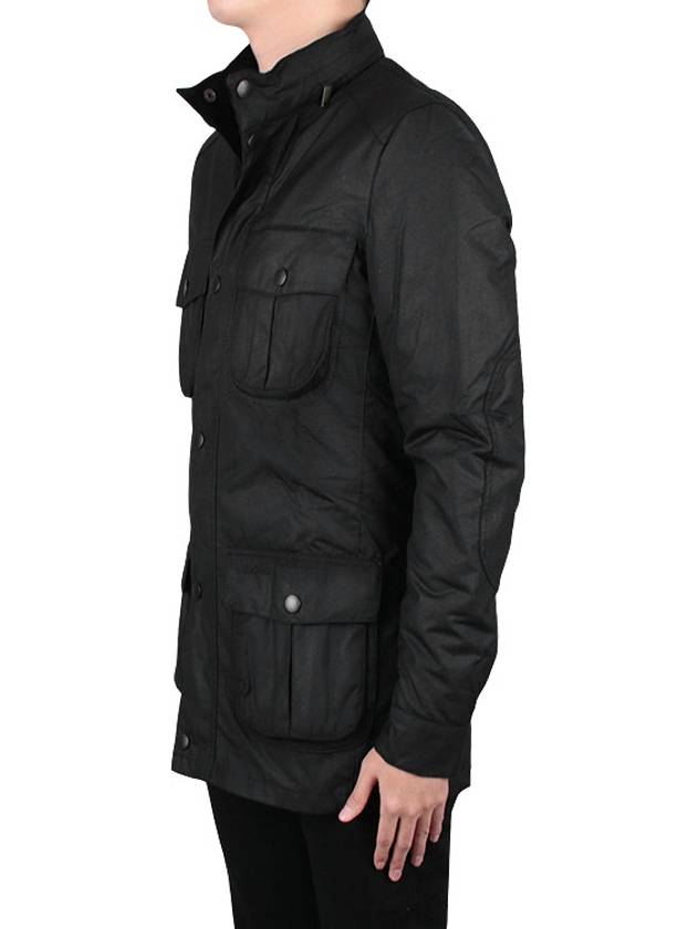 Corbridge Wax Zip-Up Jacket Black - BARBOUR - BALAAN 5