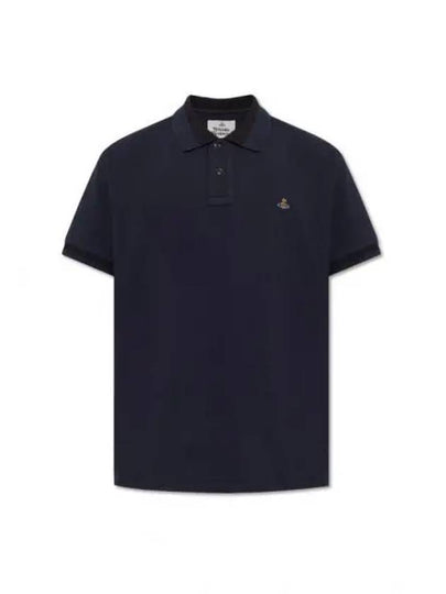 Classic ORB Logo Polo Shirt Navy - VIVIENNE WESTWOOD - BALAAN 2