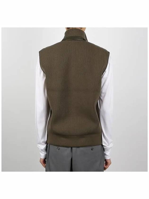 Panel Suede Quilted Padding Vest Dark Olive - TOM FORD - BALAAN 5